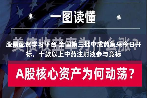 股票配资学习平台 全国第三批中成药集采今日开标，十款以上中药注射液参与竞标