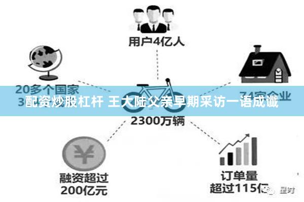 配资炒股杠杆 王大陆父亲早期采访一语成谶